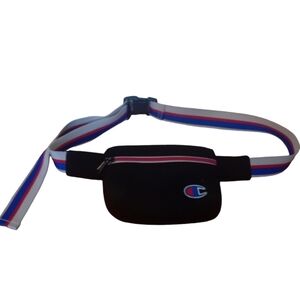 Champion Attribute Black Fanny‎ Pack Stripes Waist Band Bum Bag Unisex